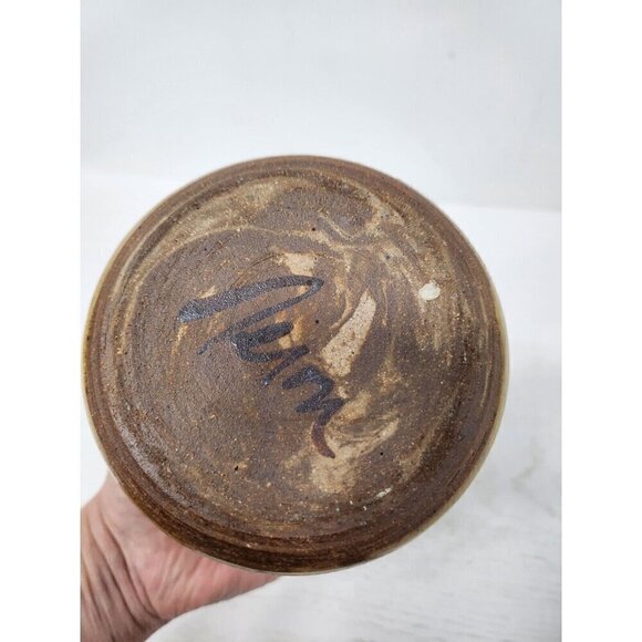 VTG Charlotte Neron Studio Pottery Kisses Candy Storage Jar With Cork Lid Signed - Picture 9 of 11